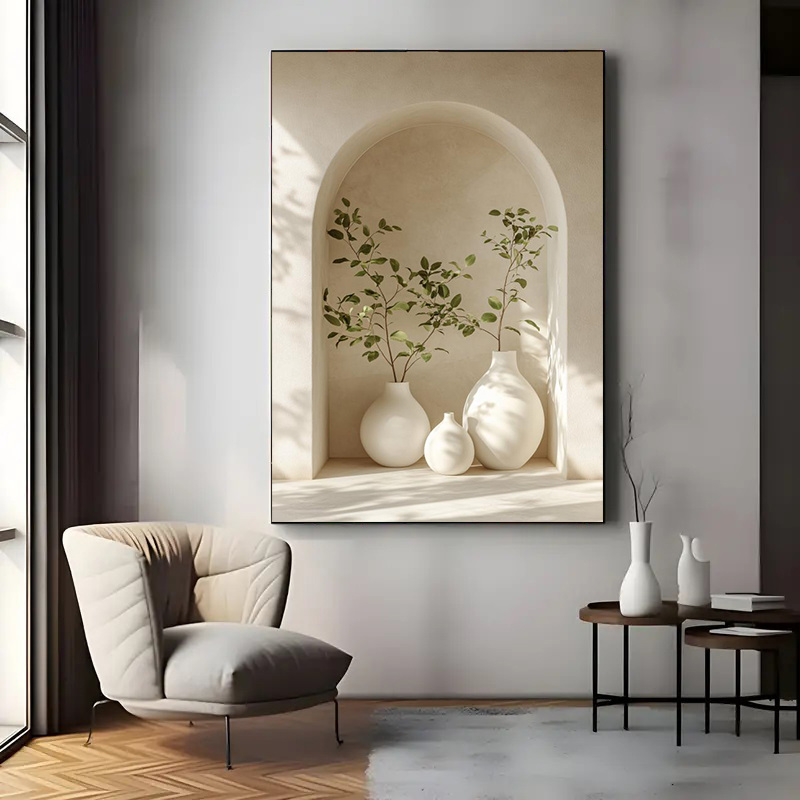 Centerpiece Vase Tall - Grande impression sur toile sans cadre,