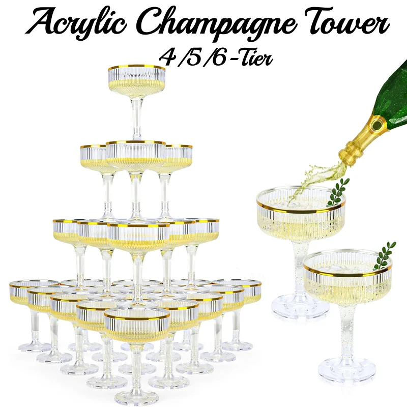 Champagne Tower Set - Tour à champagne en acrylique à