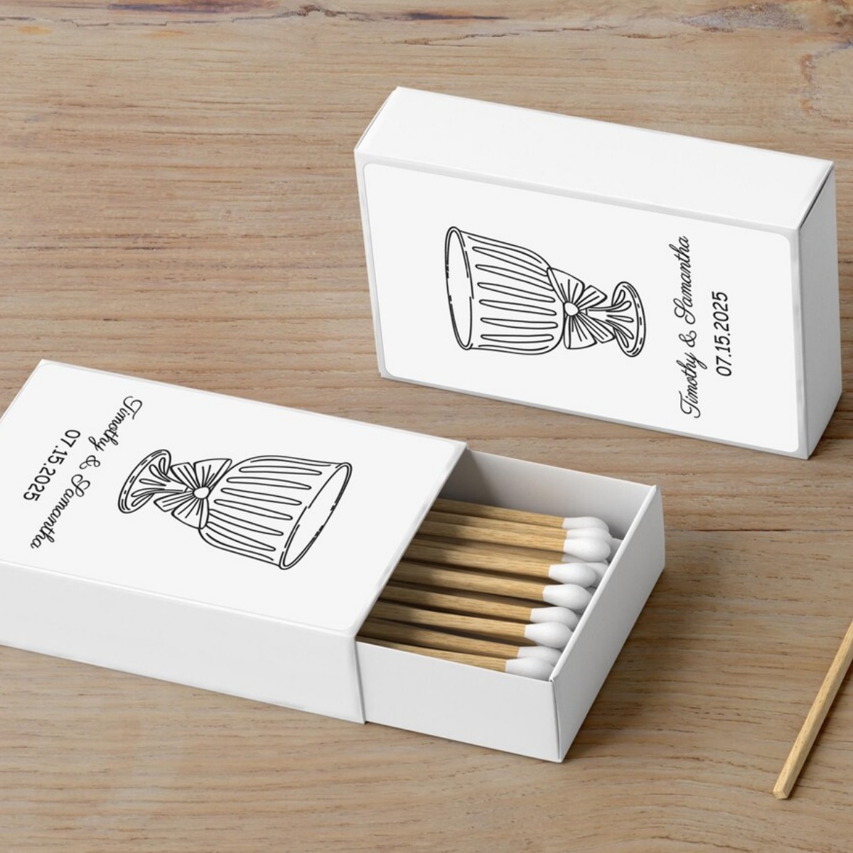 Champagne Tower Set - Boîte d'allumettes personnalisée - Ensemble de