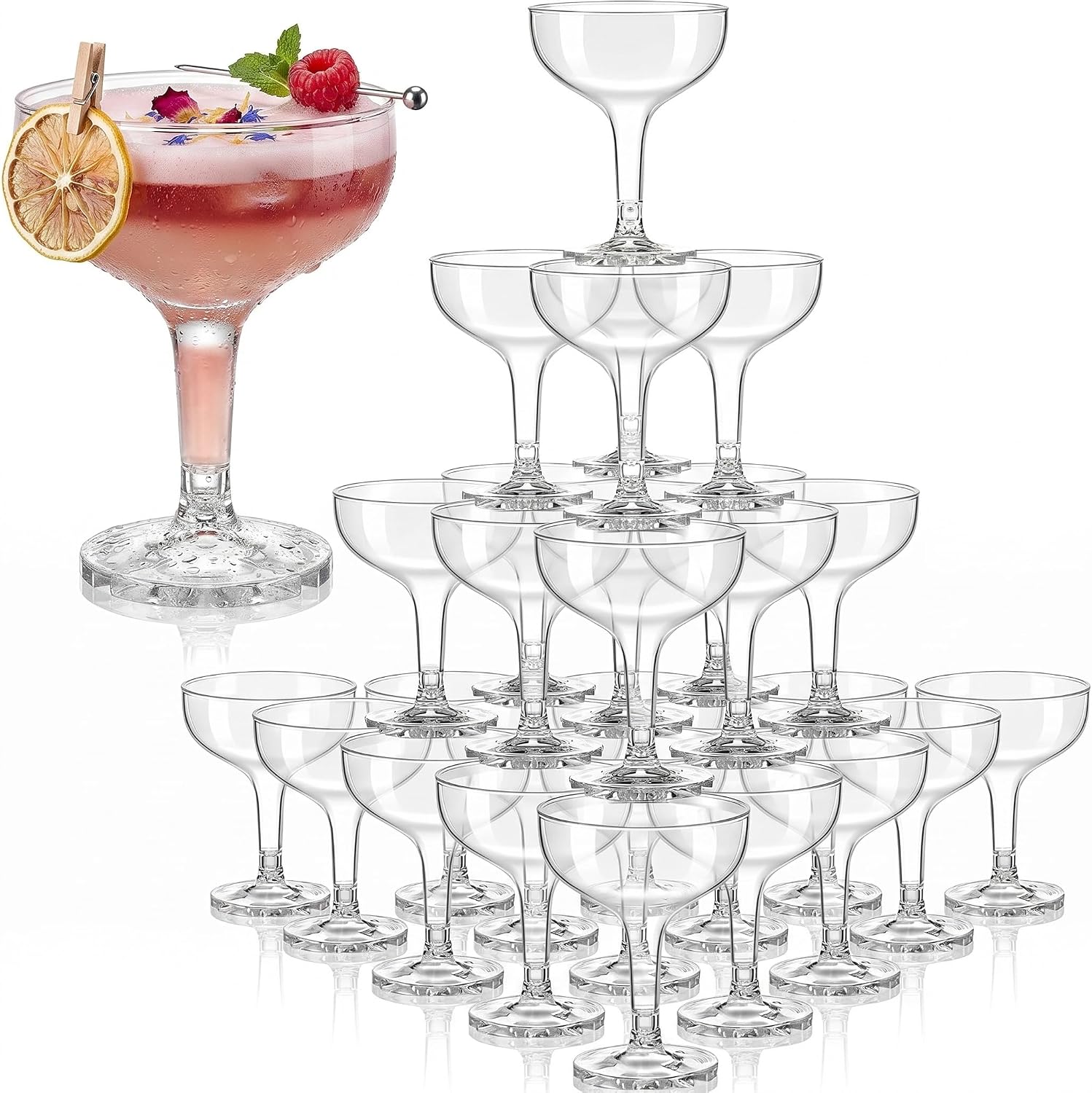 Champagne Tower Set - Tour à champagne en plastique à