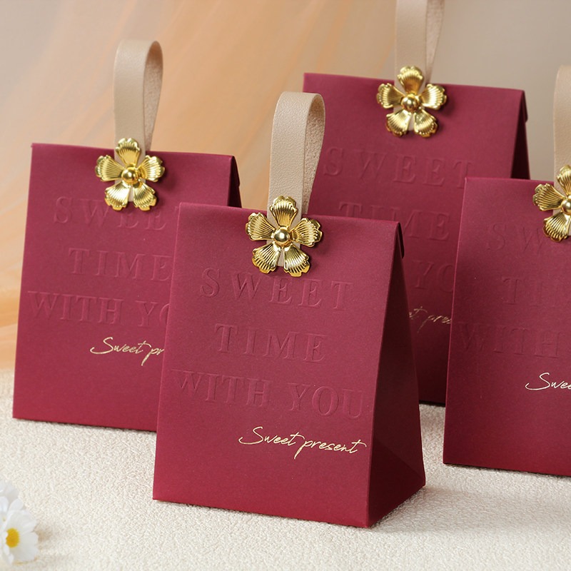 Wedding Supply Wholesale - Boîte-cadeau rouge vin de qualité supérieure,