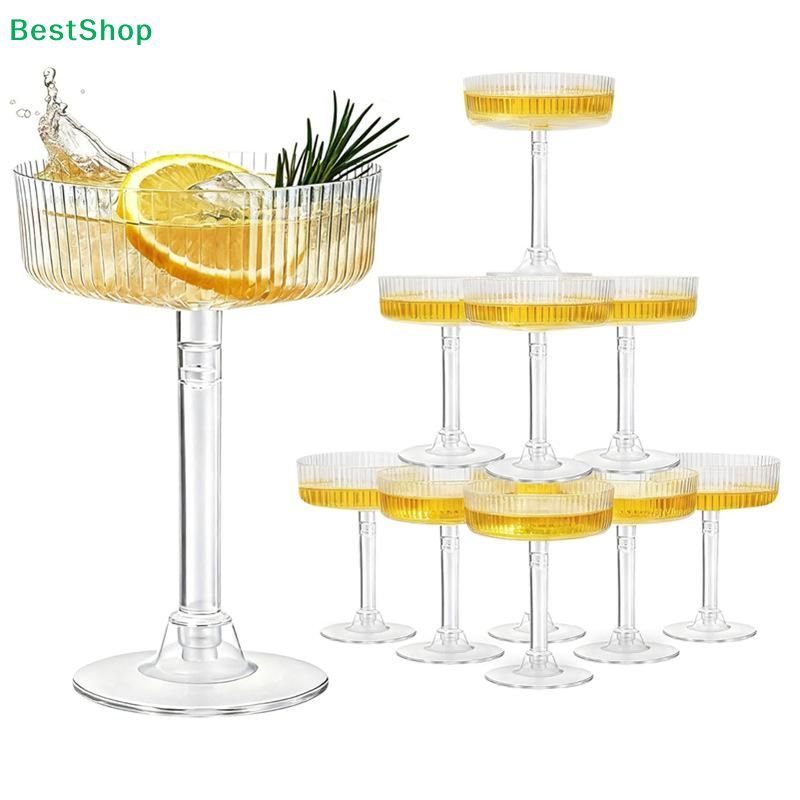 Champagne Tower Set - ☽ Verres à Martini en plastique,