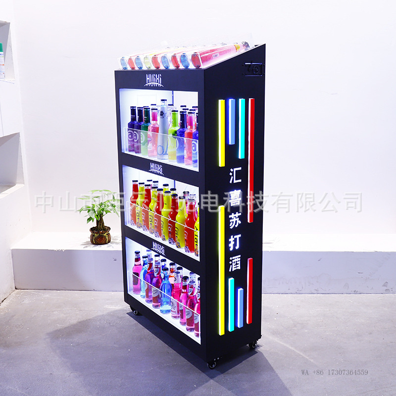 Champagne Tower Set - BarKTV Armoire à vin illuminée, présentoir