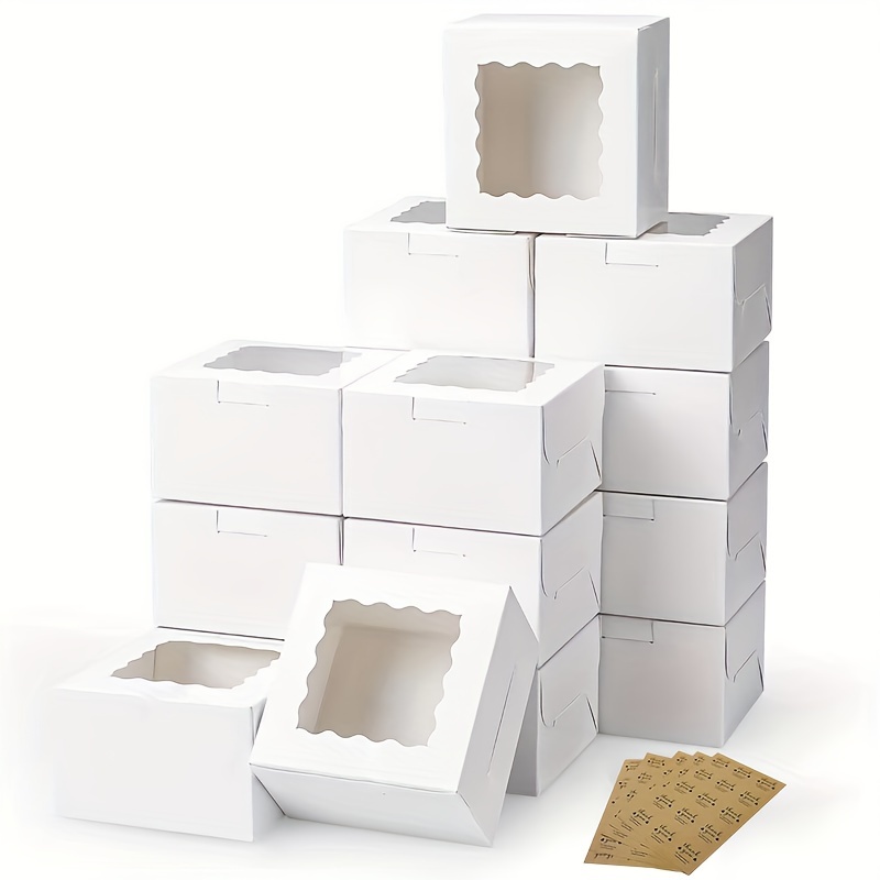 Wedding Favor Box - 10 boîtes en papier Kraft avec