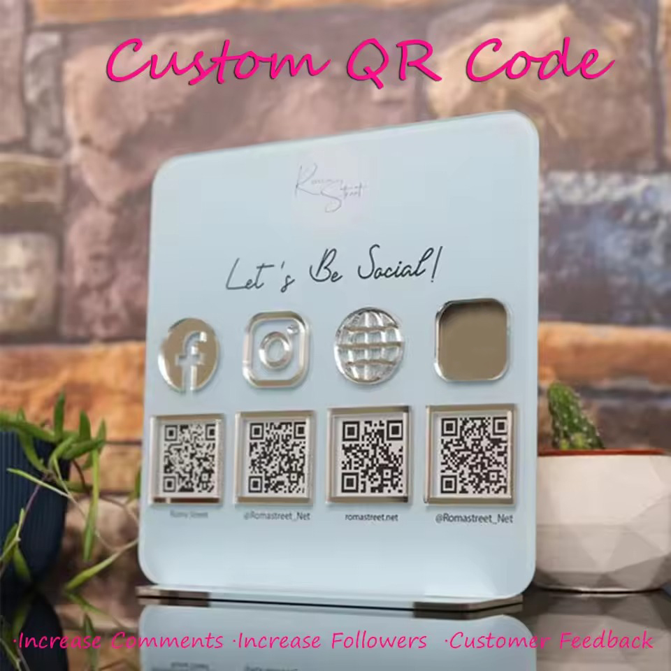 Wedding Solution - Panneau acrylique personnalisé avec Code QR,