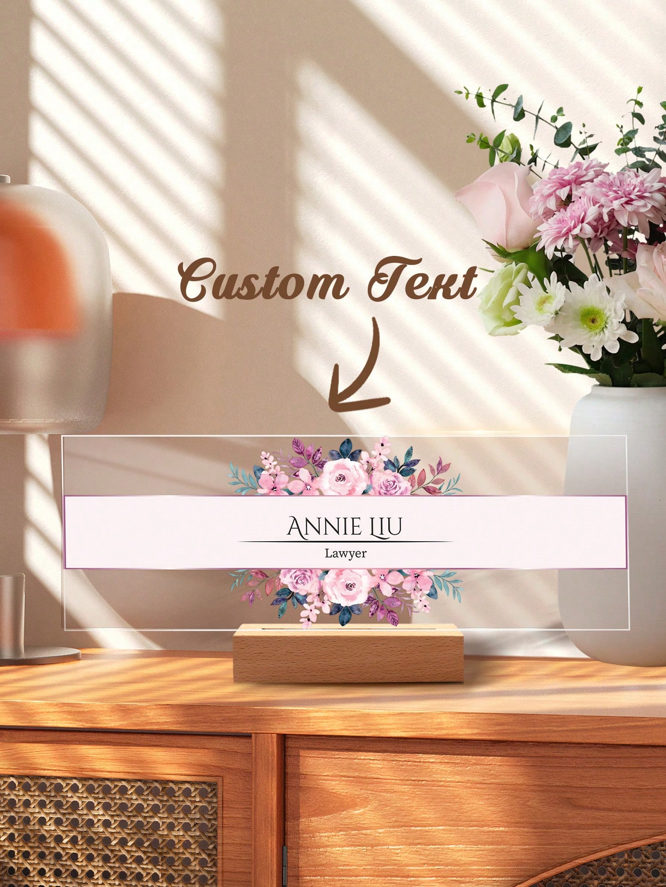 Wedding Job - Plaque de nom de bureau personnalisée