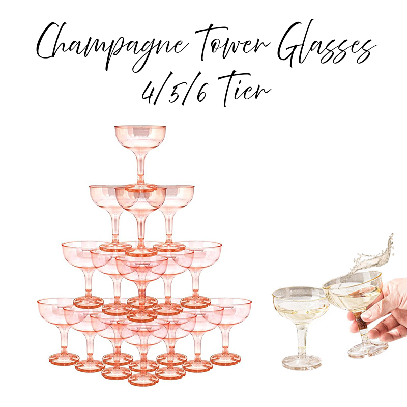 Champagne Tower Set - Verres tour à Champagne en acrylique