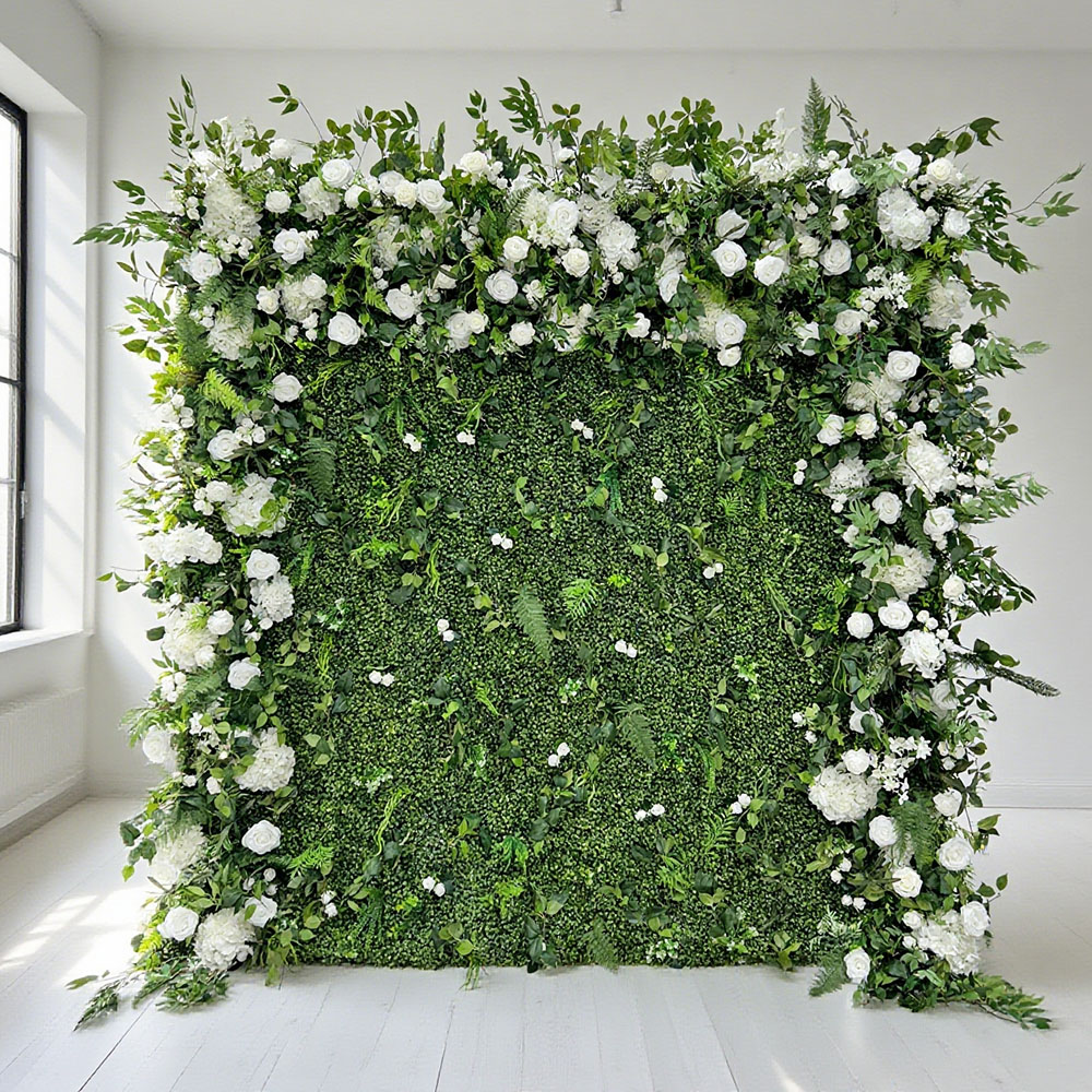 Wedding Supply Wholesale - Mur blanc et vert personnalisé, fournitures