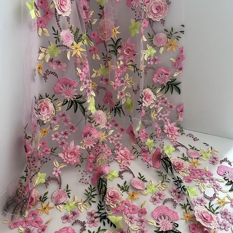 Tissu en tulle brodé floral 3D - Wedding Supply Wholesale avis et prix