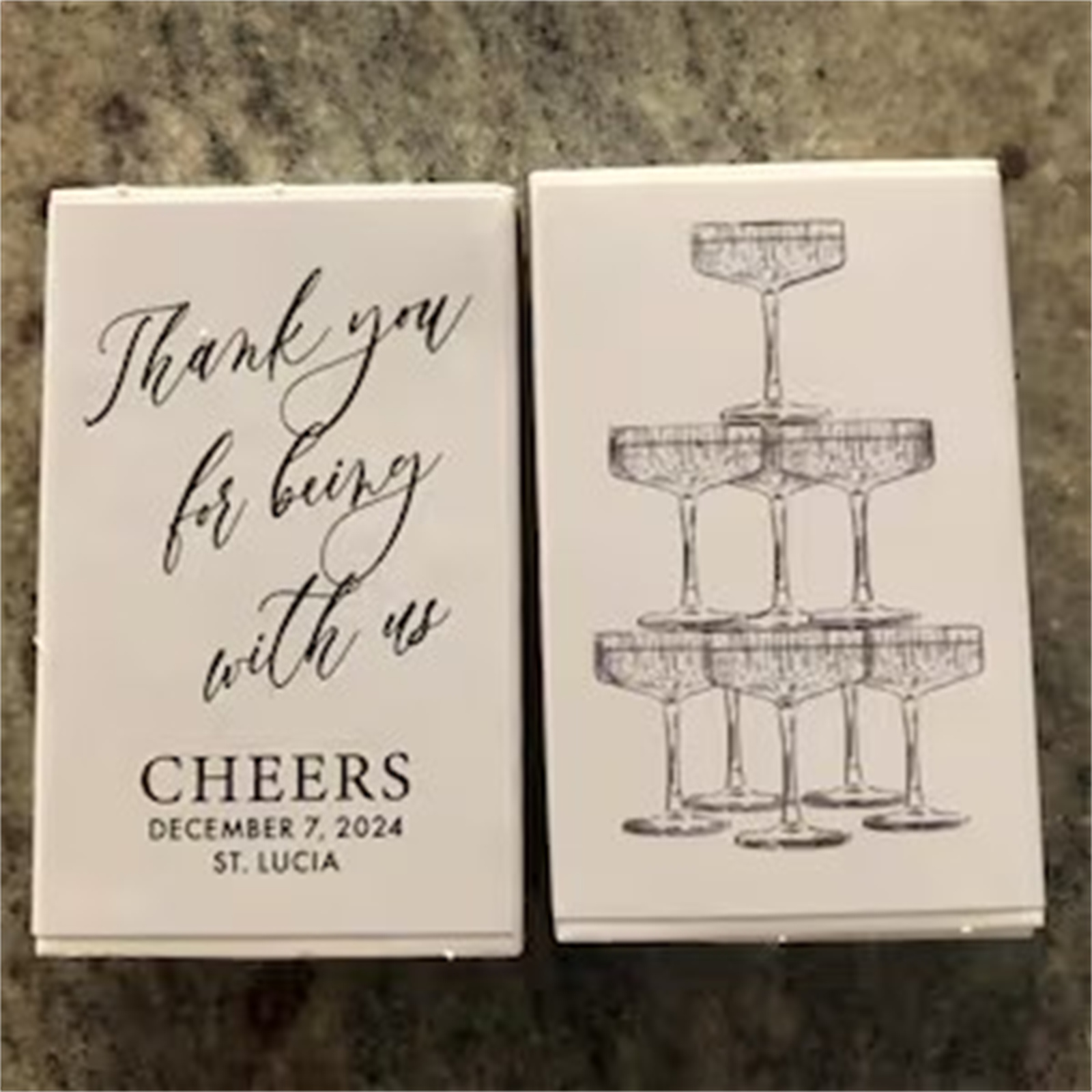 Boîtes d'allumettes personnali - Champagne Tower Set avis et prix