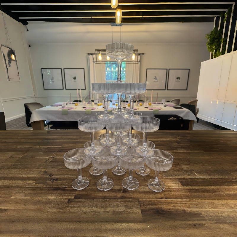 Verres à Champagne en plastiqu - Champagne Tower Set avis et prix